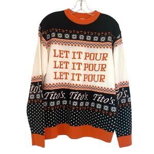 Tito's Vodka Let It Pour Holiday Ugly Christmas Sweater Small Dog Novelty SPOT